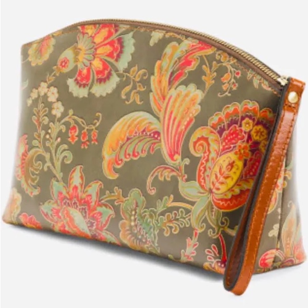 NIB-Patricia Nash-Italian Floral Paisley-Aritzo-Cosmetic Case/WristletClutch-$89 - Picture 11 of 12